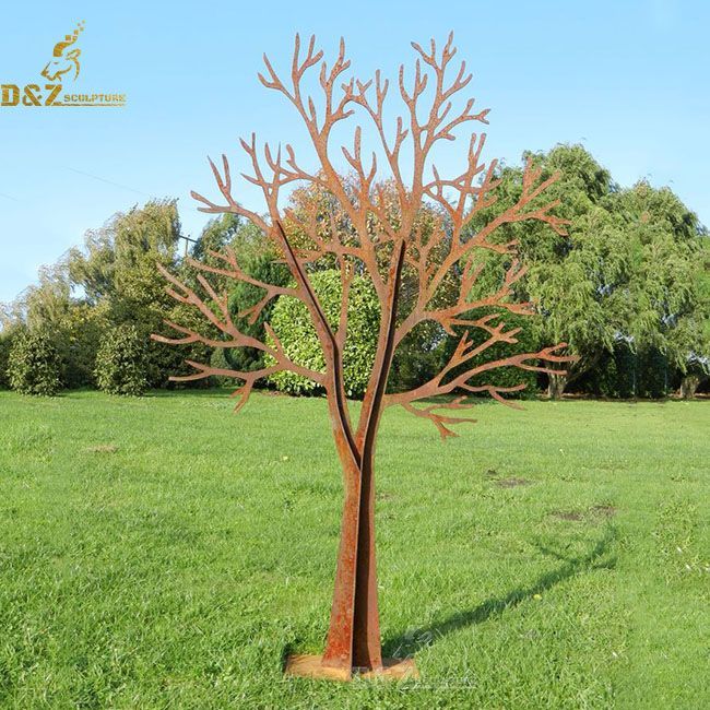 Outdoor metal tree art garden sculpture