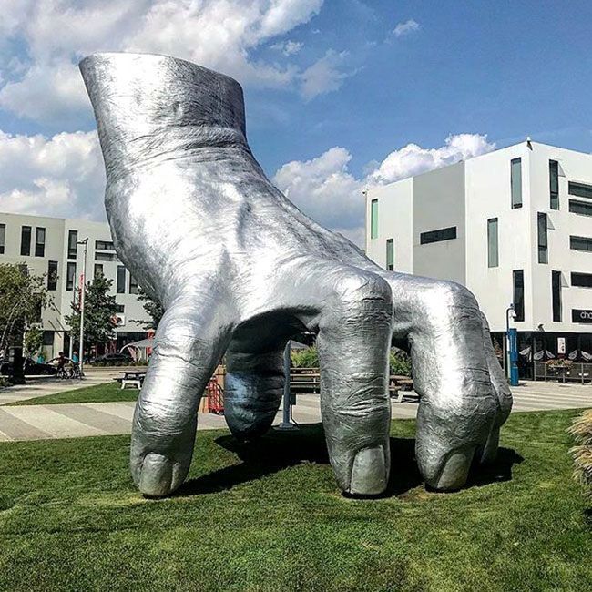 Cleveland outdoor giant hand sculpture