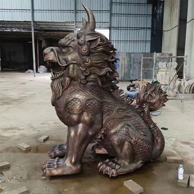 Large bronze Kylin statue for sale