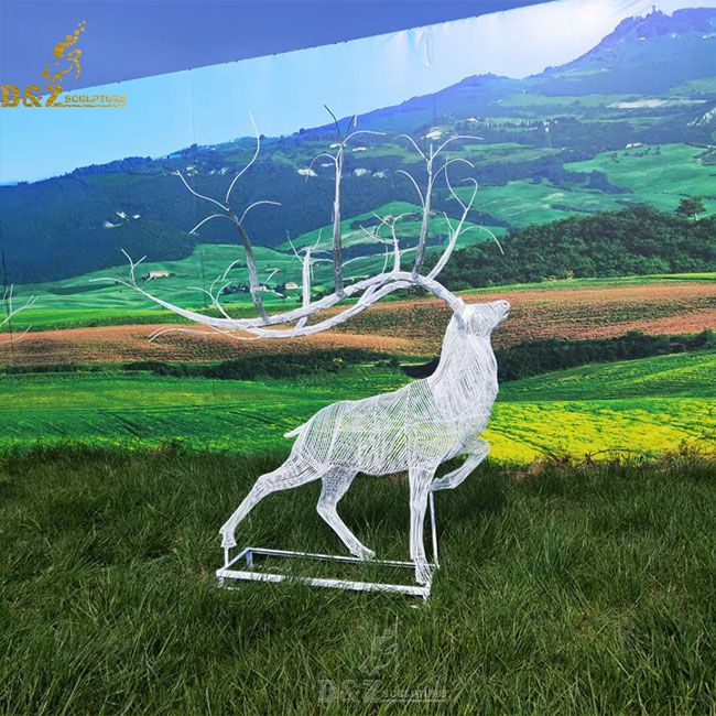 white deer sculpture