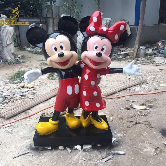 Mickey mouse and Minnie mouse life size statue for sale