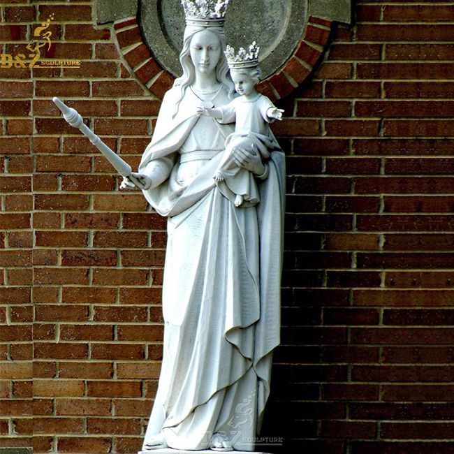 Marble our lady of mount Carmel outdoor statues for sale