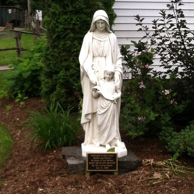 Marble st Anne and Mary statue