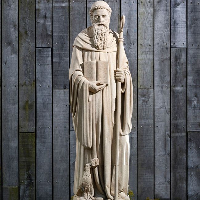 Large St Benedict garden statue