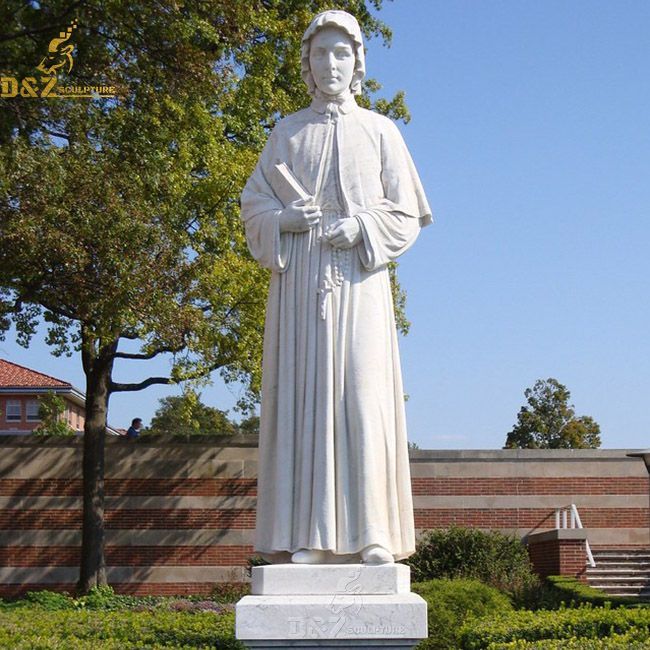 Large marble st Elizabeth Ann seton statue