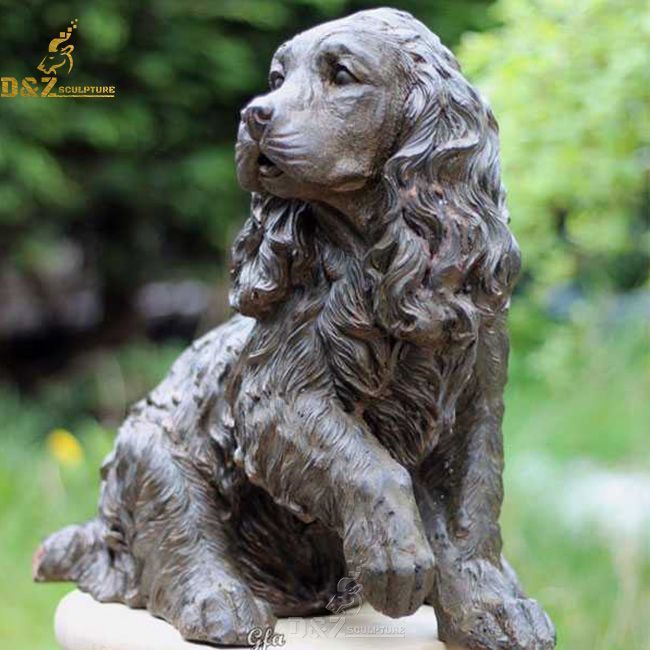 Outdoor cocker spaniel garden statue for sale