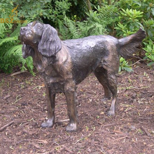 life size springer spaniel garden statue