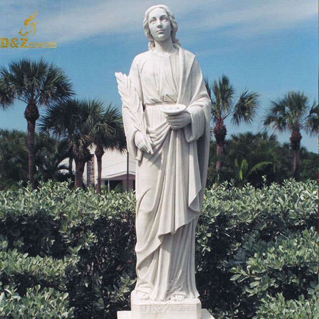 large marble st Lucy statue