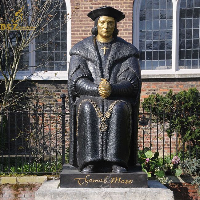 Large bronze st Thomas more statue