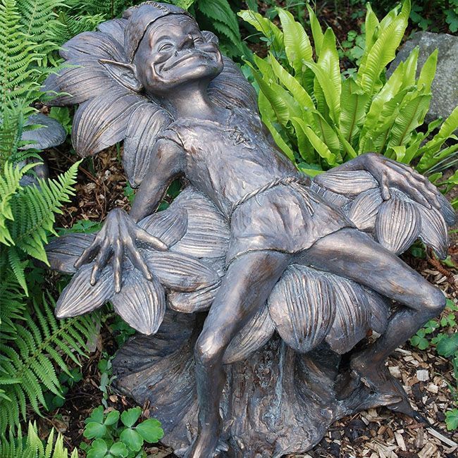 Sleeping pixie statue