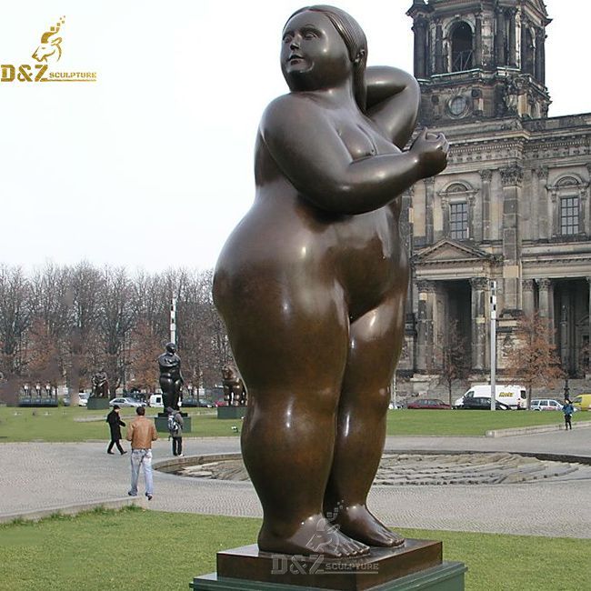 Standing woman sculpture by Fernando Botero