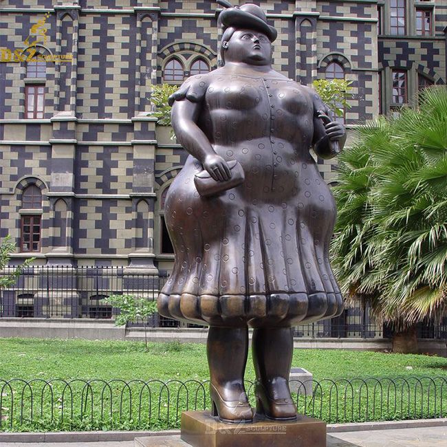 Fernando Botero dressed woman sculpture