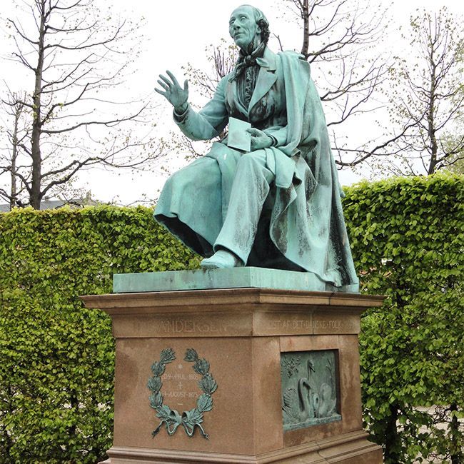 Memorial of Hans Christian Andersen statue Denmark