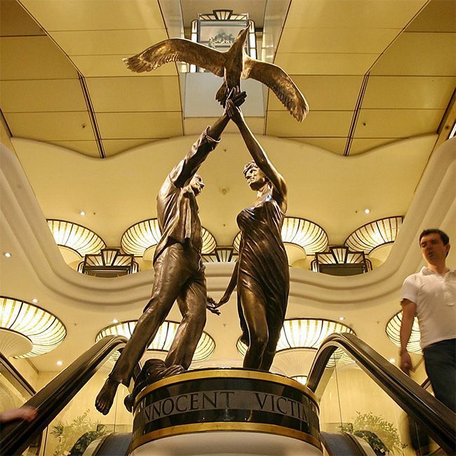 Princess Diana and Dodi Fayed Harrods innocent victims statue