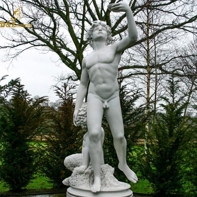 Large marble Bacchus garden statue for sale