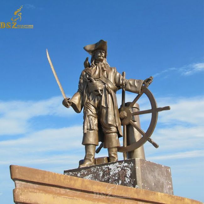 Large bronze pirate statue for sale