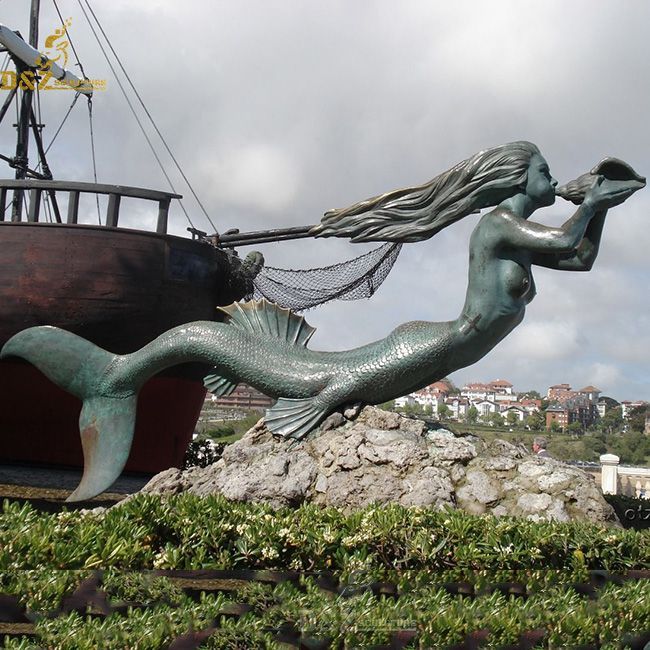 Pirate ship front mermaid figurehead statue for sale