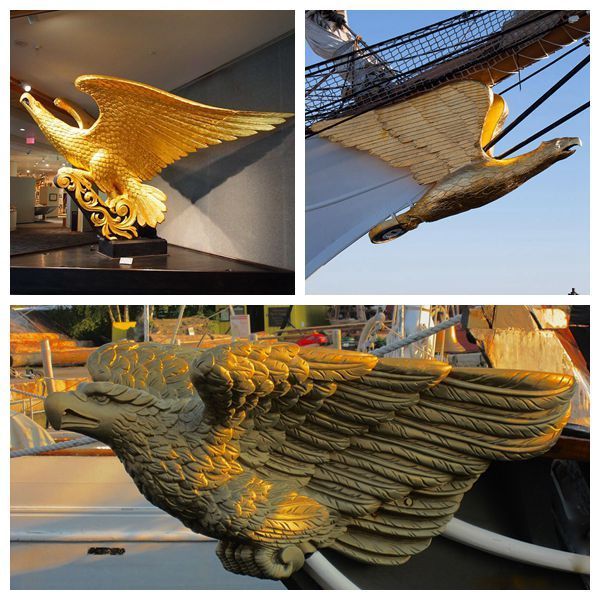 Eagle figurehead on ship