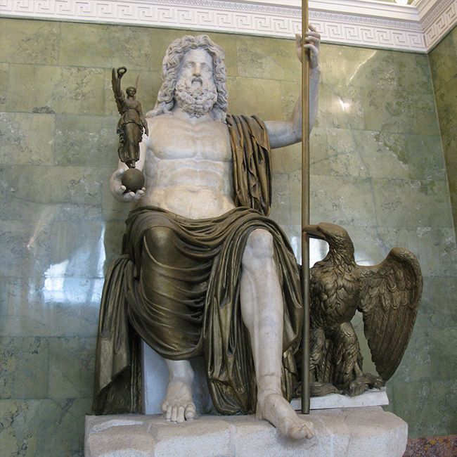 Statue of Roman god Jupiter