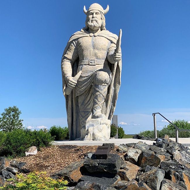 Viking warrior garden statue for sale