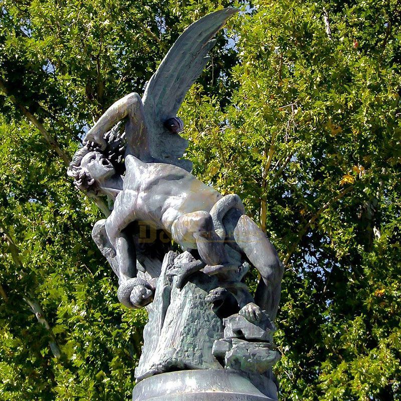 Fallen Angel devil statue Madrid