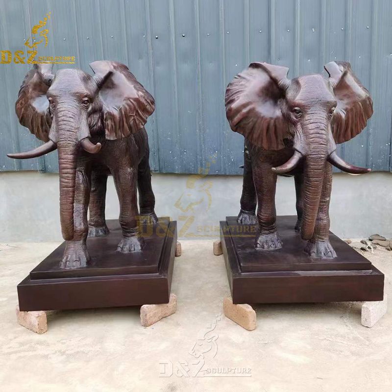 Large brass elephant statues for home decor