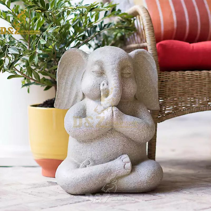 meditating elephant statue