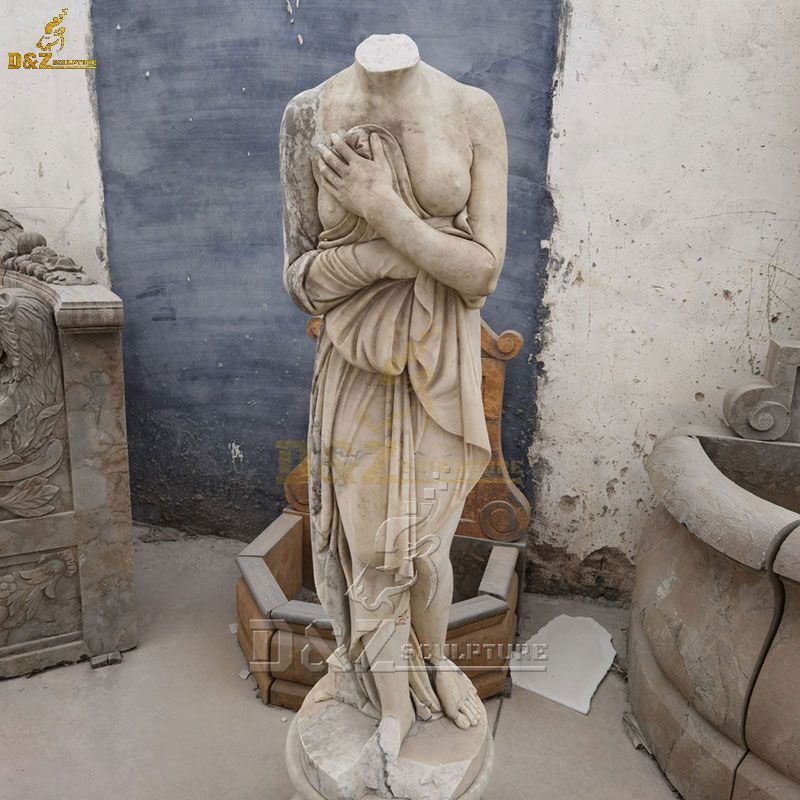 Nude headless greek and roman female venus torso statue