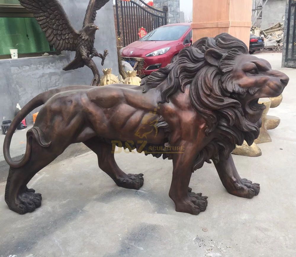 Large famous art outside bronze lion statue front yard decor