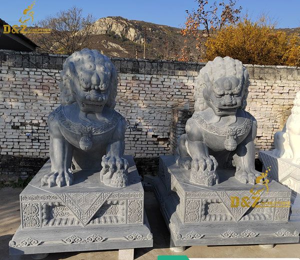 Chinese lion statue outdoor garden lion dog statue for sale DZ-47