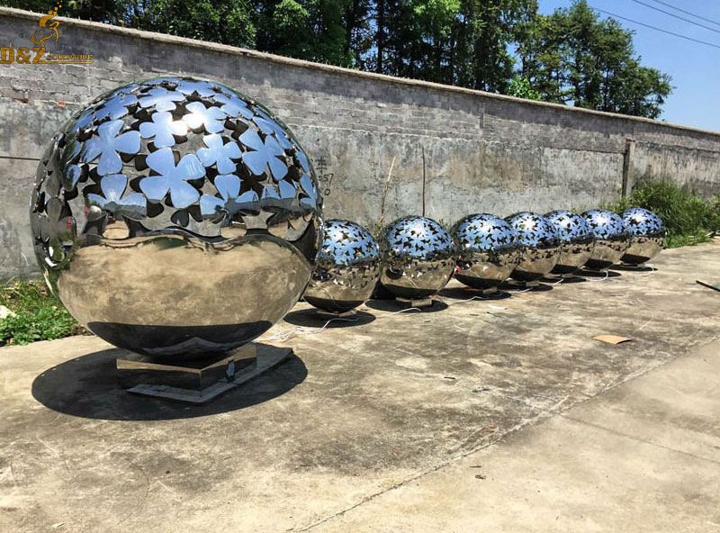custom made metal garden decorative orbs and spheres lighting