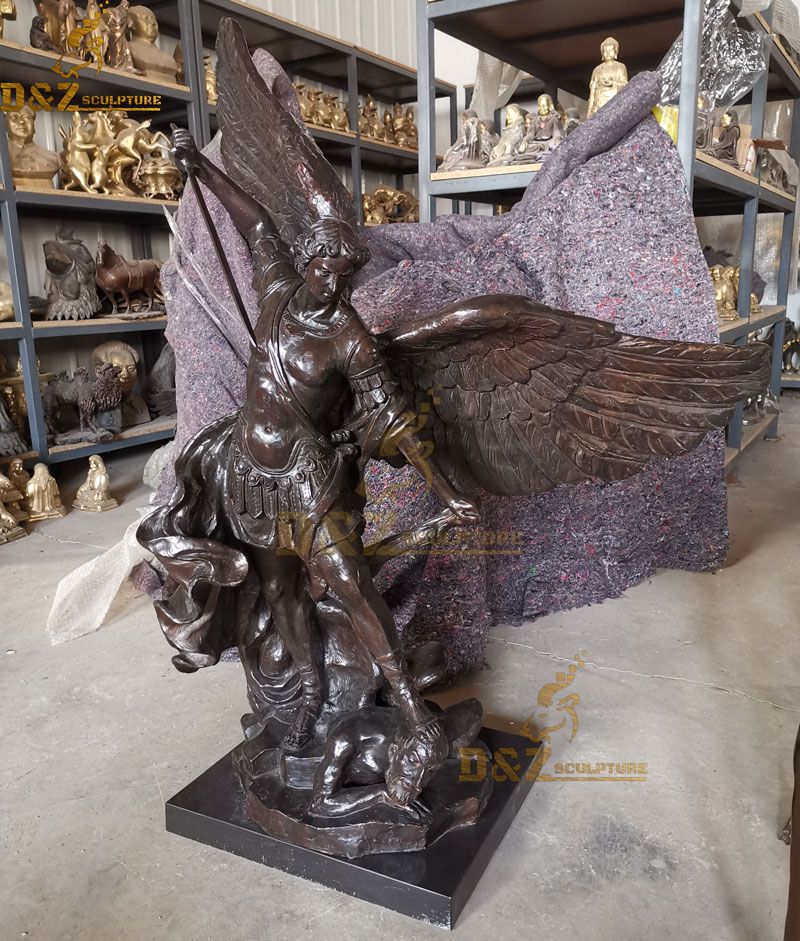 bronze st michael statue outdoor garden the archangel statue for sale DZ-56