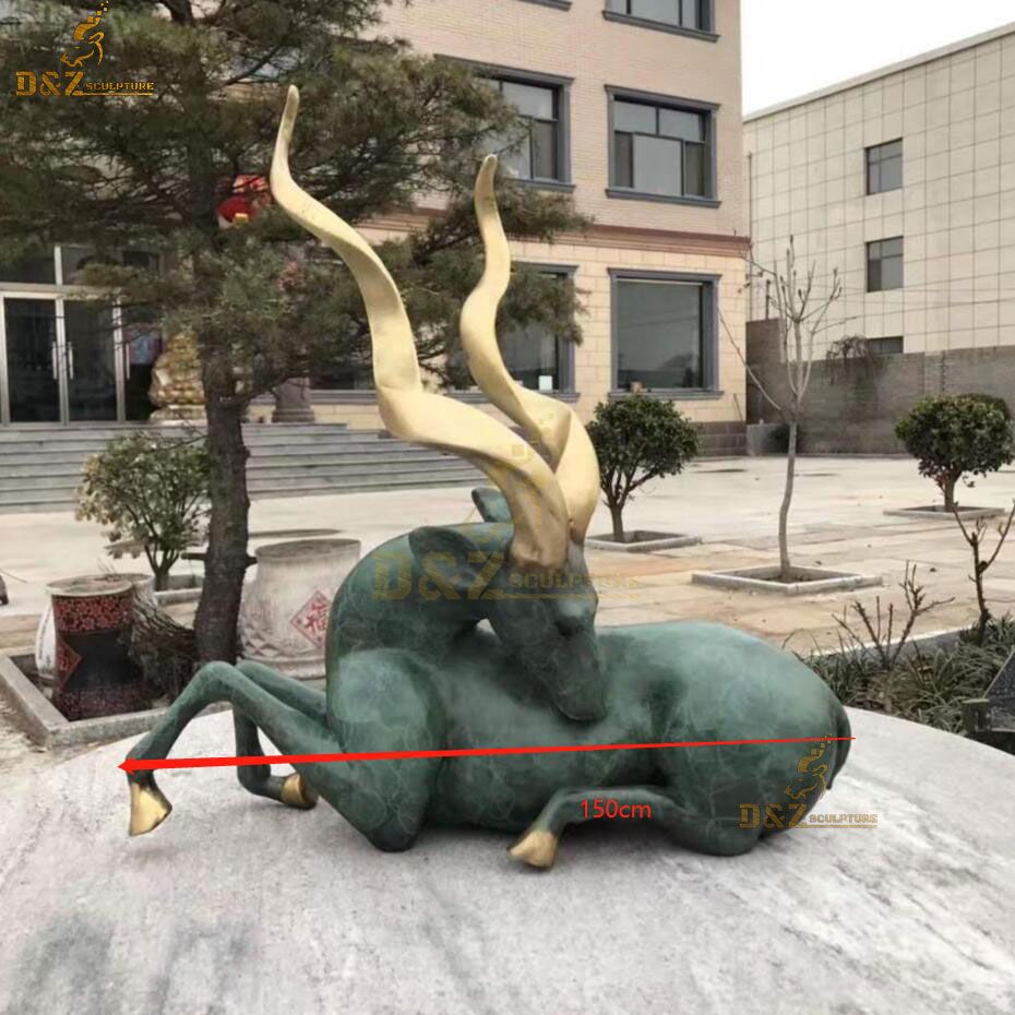 Large bronze deer garden statue for sale DZ-58
