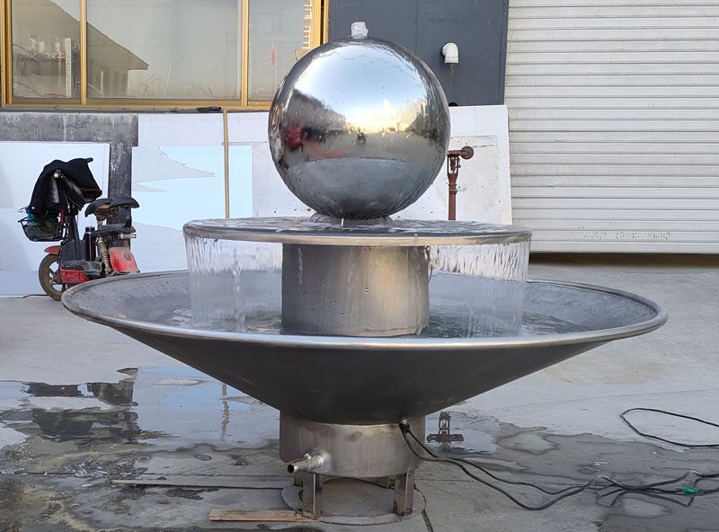Custom made large garden modern outdoor fountains with round ball
