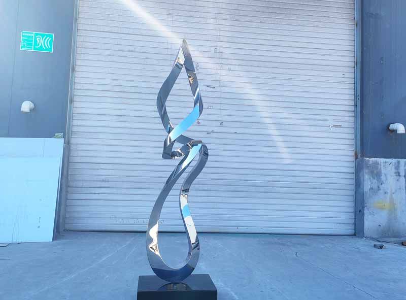 How do you create an abstract metal sculpture?