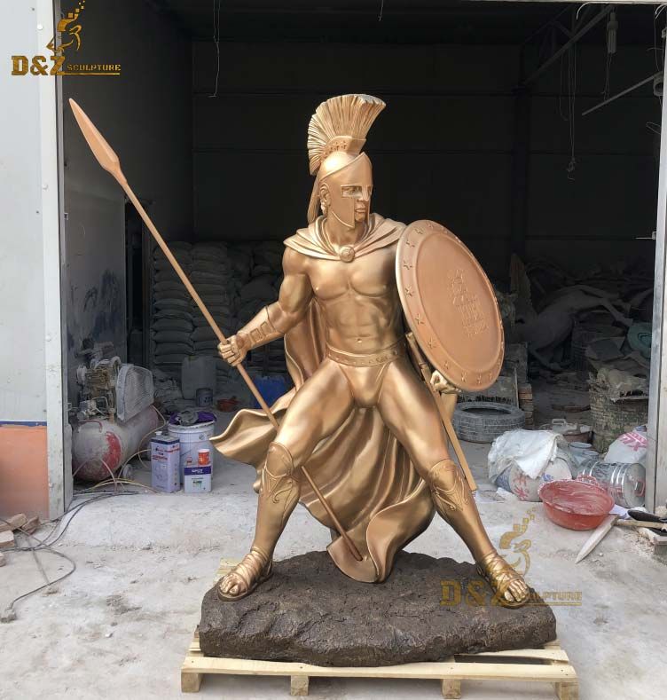 ancient bronze spartan warrior statue for sale DZ-91