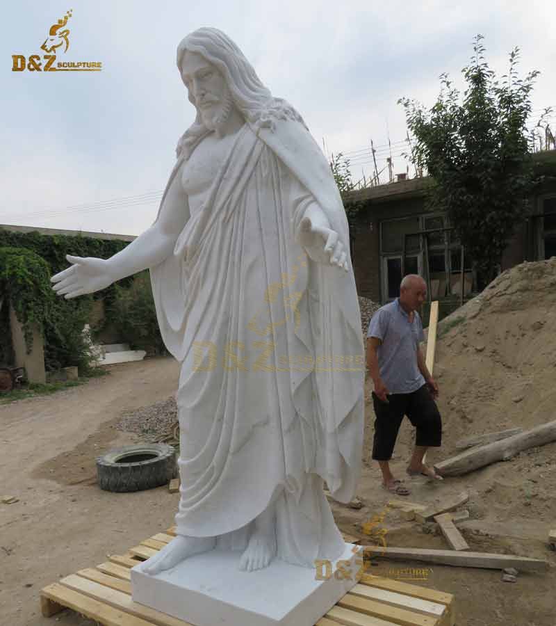 natural white marble large statue of jesus christ DZ-103