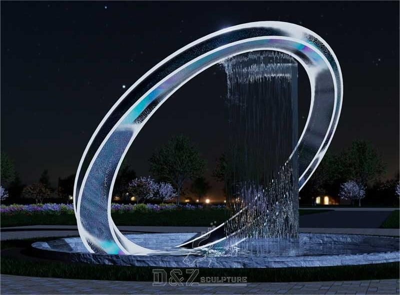 Design and maintenance of large stainless steel outdoor water fountain