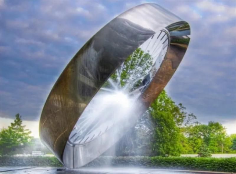 Modern outdoor abstract stainless steel sculpture: a modern light in urban spaces