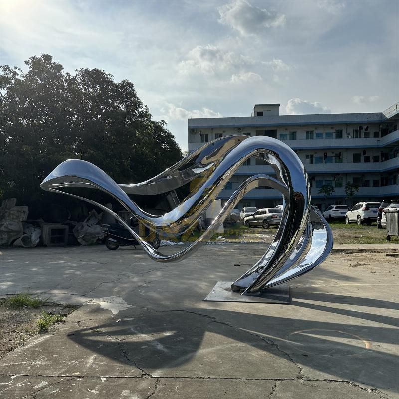 metal ribbon sculpture