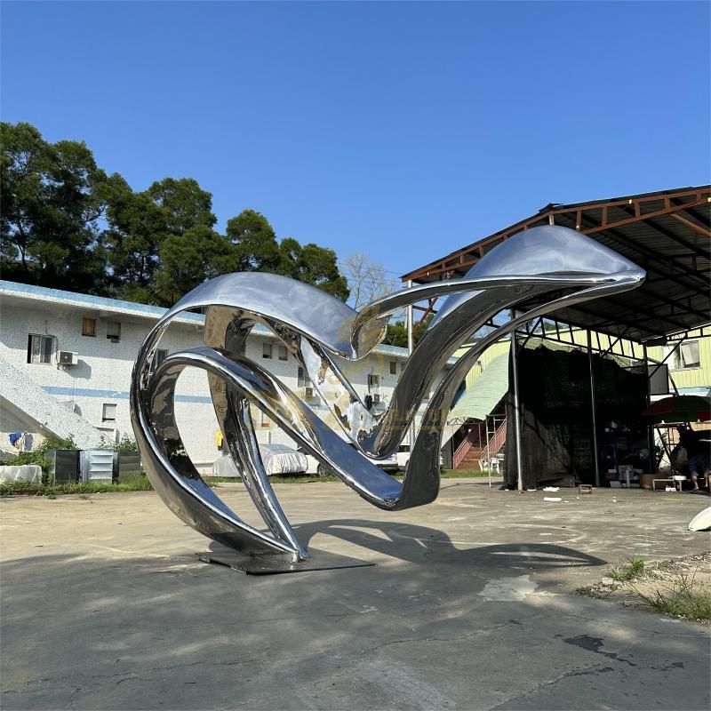 metal ribbon sculpture
