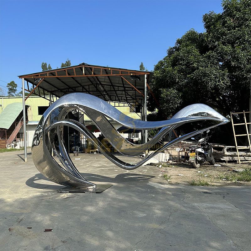 metal ribbon sculpture