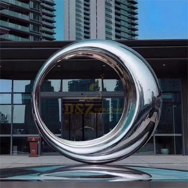 large stainless steel metal sculpture