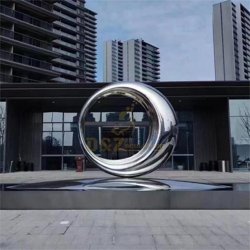 large stainless steel metal sculpture