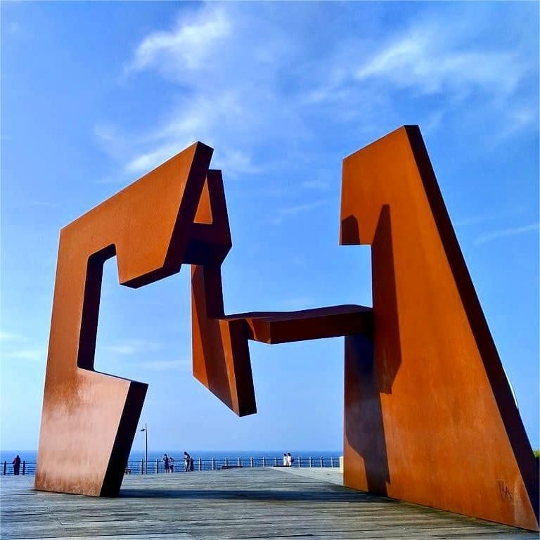 Customized large Corten Steel sculpture city landscape sculpture DZ-137