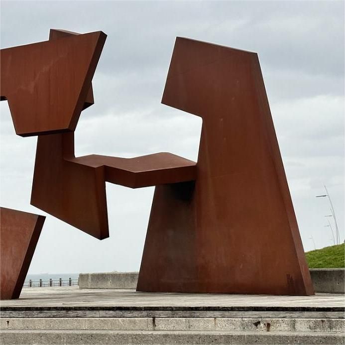 Customized large Corten Steel sculpture city landscape sculpture