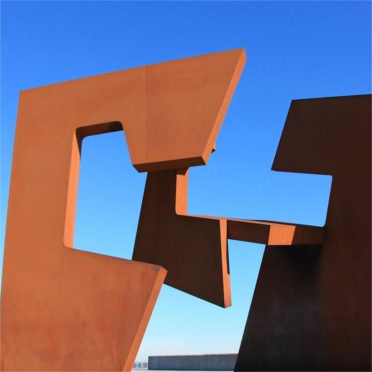 Customized large Corten Steel sculpture city landscape sculpture