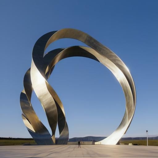 Modern metal sculpture large outdoor abstract art decoration DZ-143