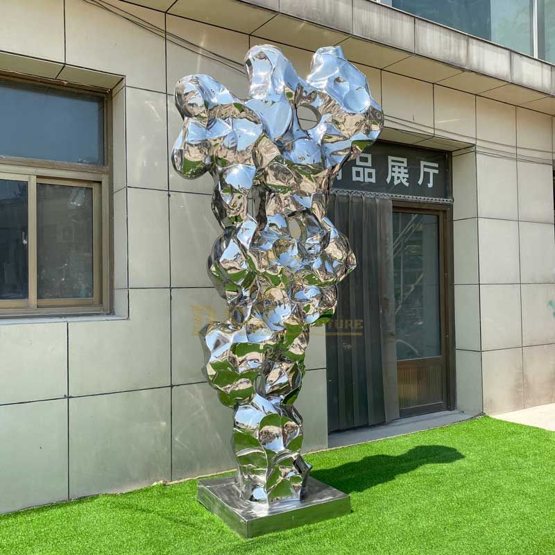 Stainless Steel Metal Sculpture Taihu Stone Art Decorative Sculpture for Sale