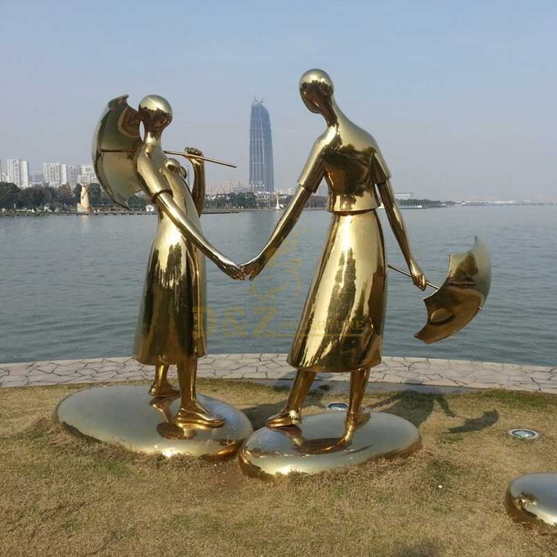 Outdoor figure sculpture abstract couple figure art decorative sculpture  DZ-158